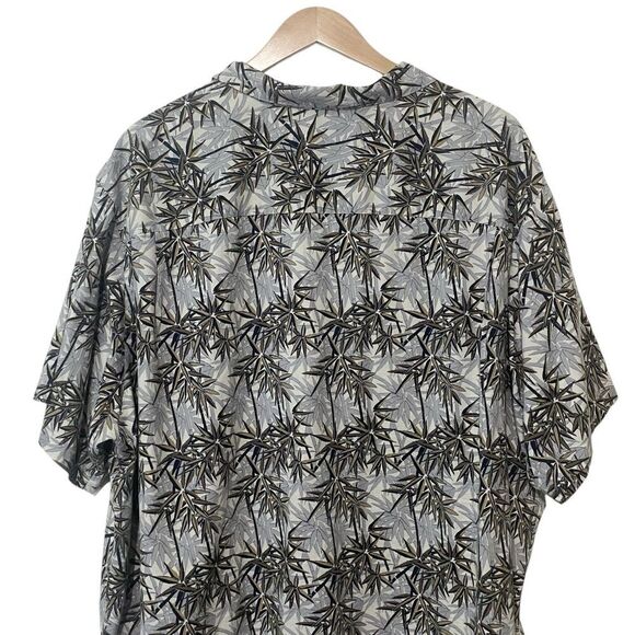 Daniel Cremieux Mens Size 4XB Leaf Button Up Shirt Short Sleeve Gray Multicolor - Picture 7 of 8